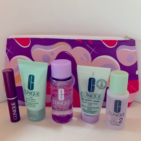 Clinique Other - ❌❌ SOLD - Clinique Skincare Bundle Travel Size with Makeup Bag